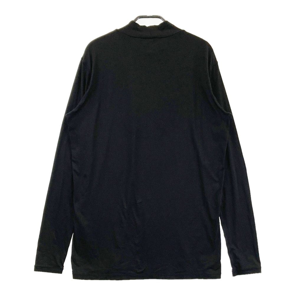 サイズ 50 MARK LONA マークアンドロナ 長袖モックネックTシャツ ブラック系 ゴルフウェア メンズ ストスト