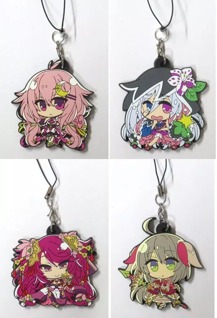 フラワーナイトガール C94 ラバーストラップセット 花騎士 中古】ストラップ 集合 ラバーストラップ4種セット 「フラワー