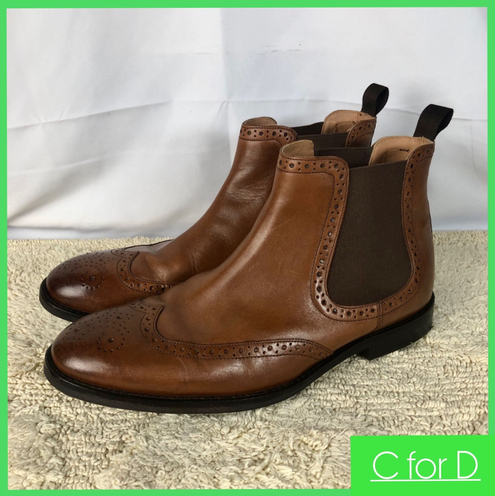 美品☆Clarks☆27.5cm サイドゴアブーツ クラークス メンズ 茶系 