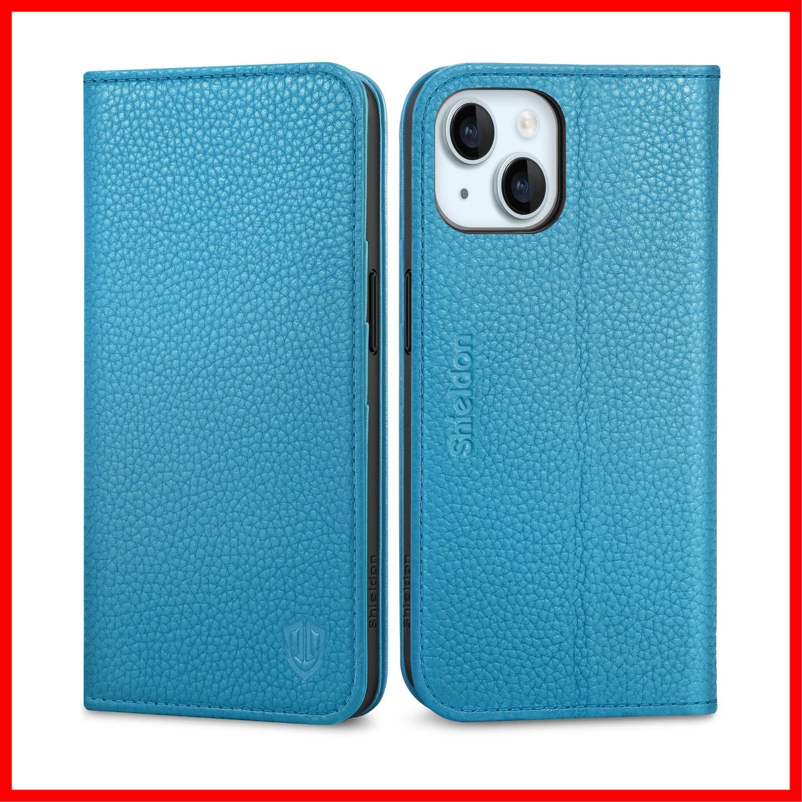 特価商品】SHIELDON iPhone15 対応ケース 手帳型 本革 あいふぉん15 ... 【色: ブラック】SHIELDON iPhone 15 対応ケース 手帳型 本革