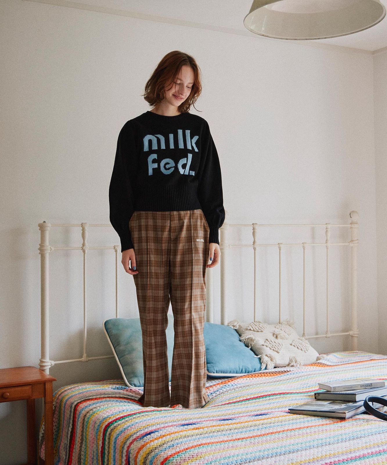 ニット セーター ミルクフェド MILKFED LOGO KNIT TOP