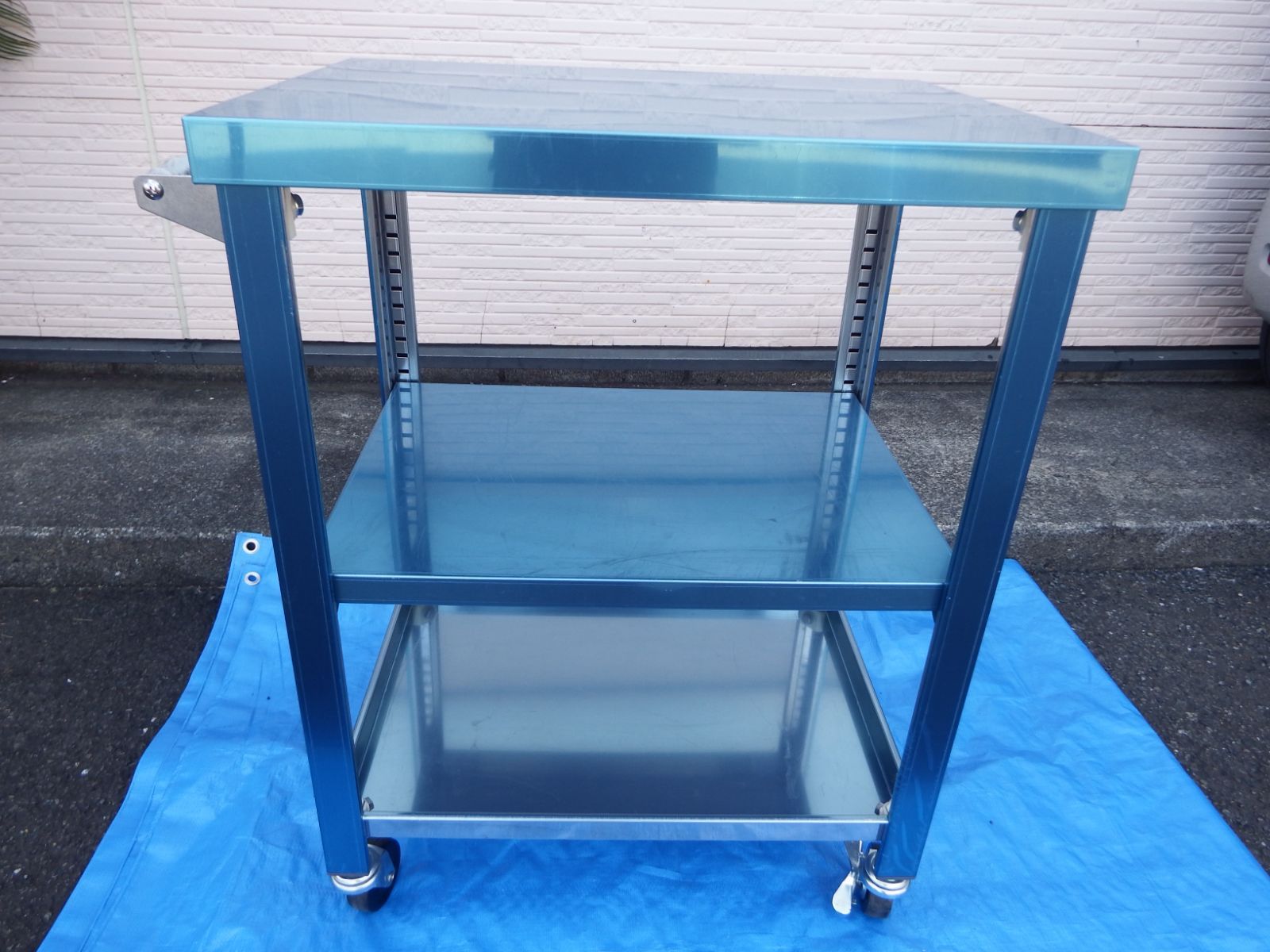 引取り ステンレス製ワゴン 3段 azuma アズマ ワゴン カート S1022