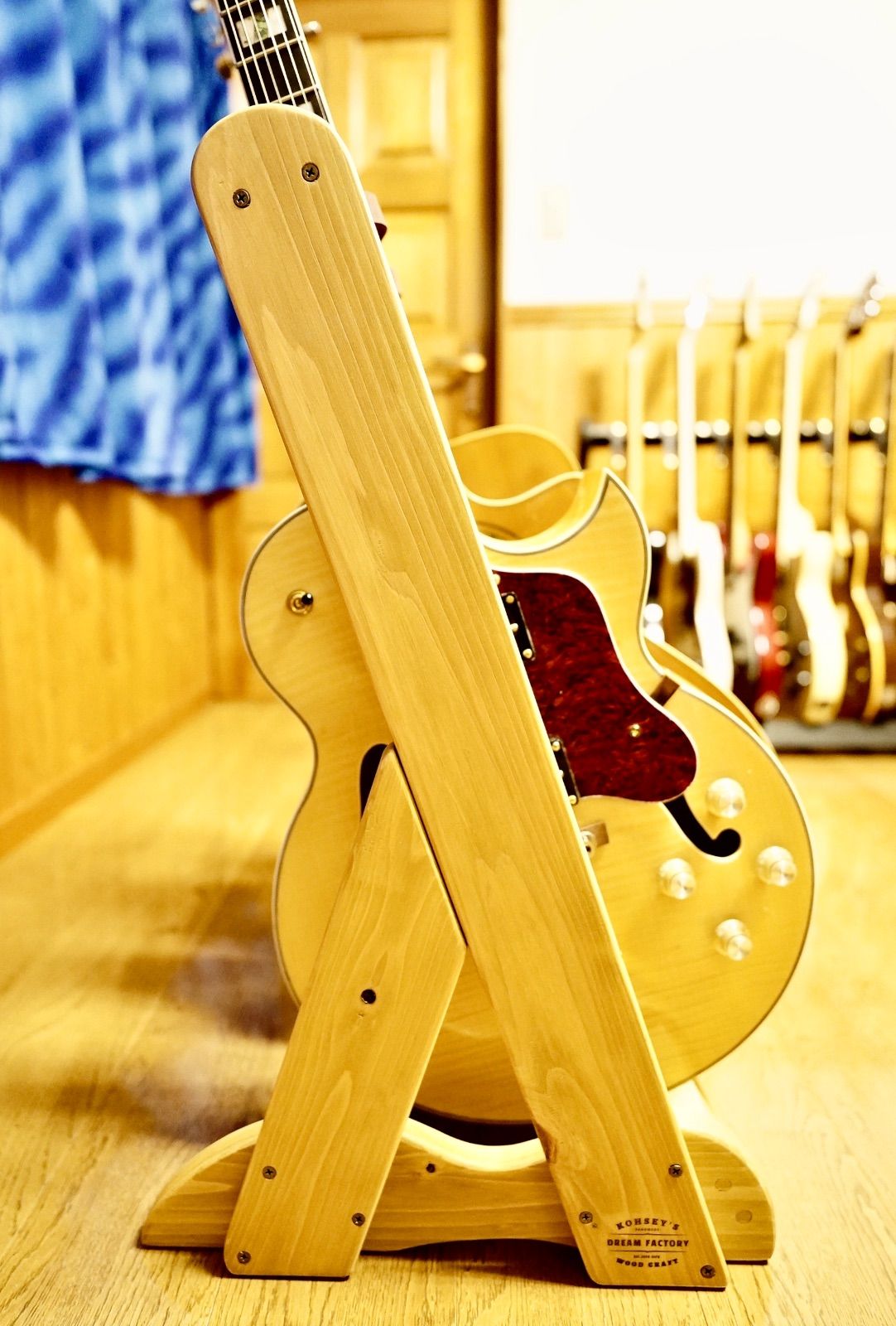 手作り木工 木製ギタースタンド