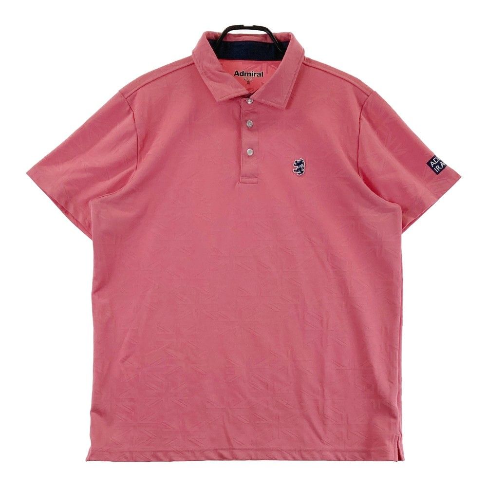 ADMIRAL アドミラル 半袖ポロシャツ 総柄 ピンク系 LL [240001943775