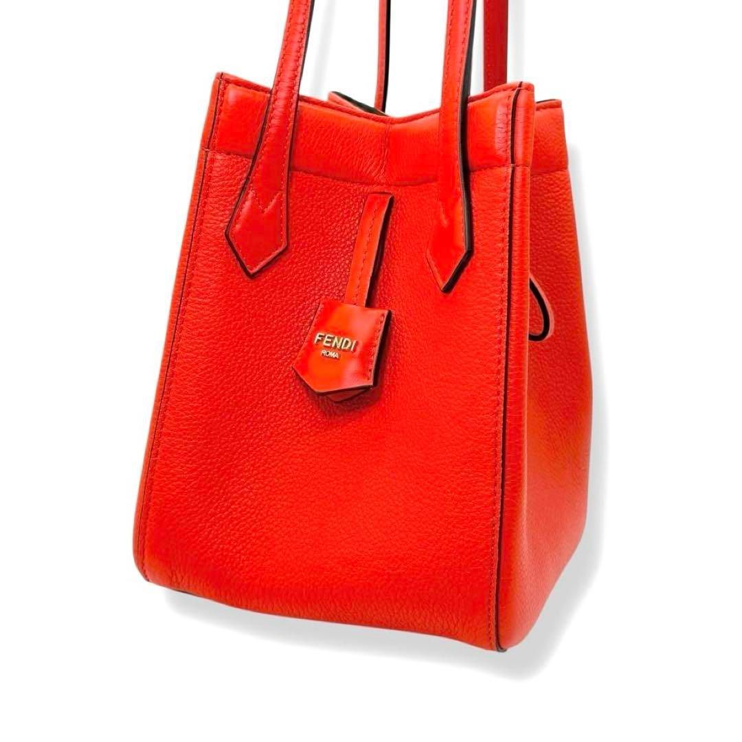 未使用　フェンディ　オリガミ　ショルダーバッグ　レッド　スモール　ミニ　3736 未使用 フェンディ オリガミ ショルダーバッグ レッド スモール ミニ