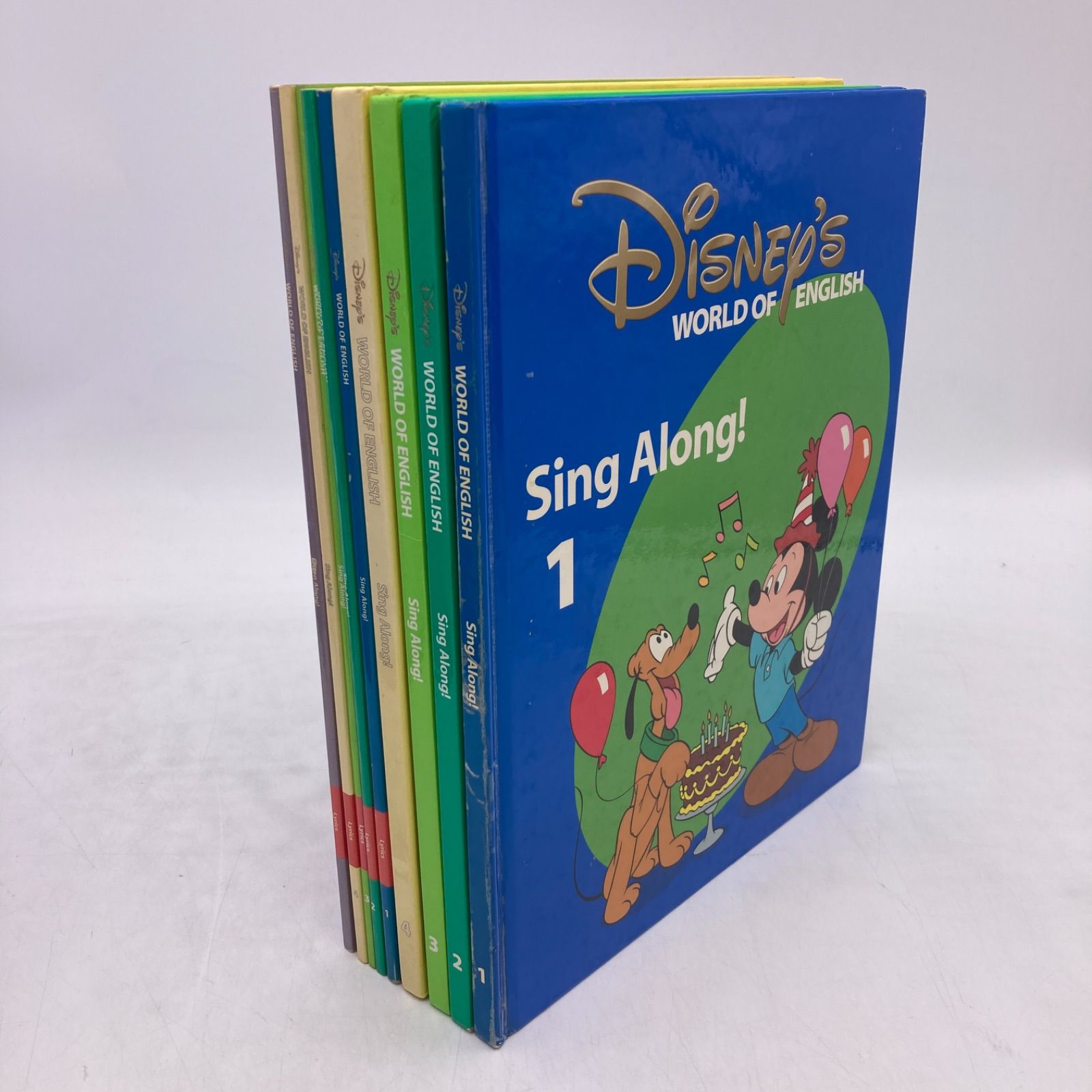 2004年購入 シングアロングセット　DVD4枚　絵本＆CD　字幕あり　ディズニー英語システム　DWE　Disney　ワールドファミリー　中古　 402526