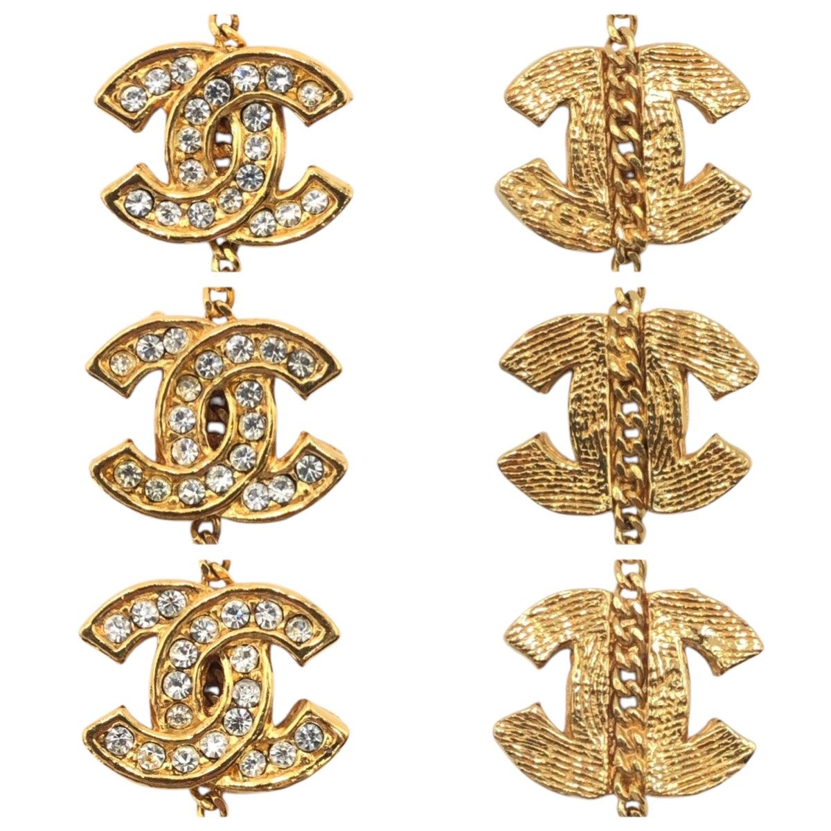 美品 CHANEL シャネル ヴィンテージ ココマーク ゴールド メタル