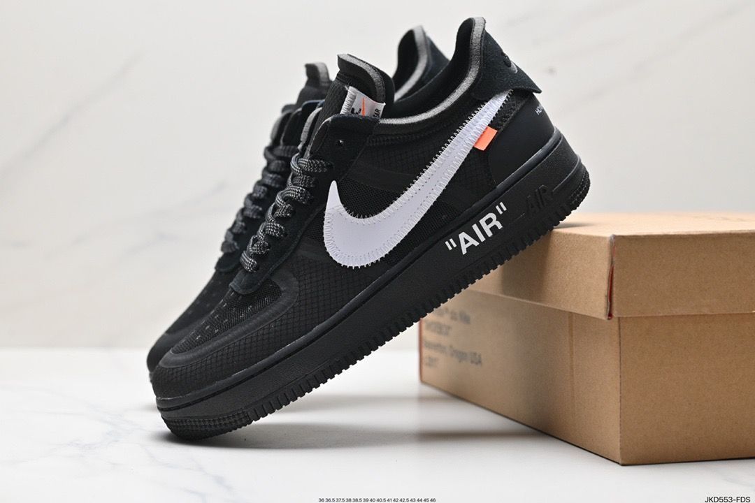 KE ナイキ ×OFF-WHITE THE 10 AIR FORCE 1 LOW オフホワイトコラボ エアフォースワン ローカットスニーカー ブラック AO4606-001