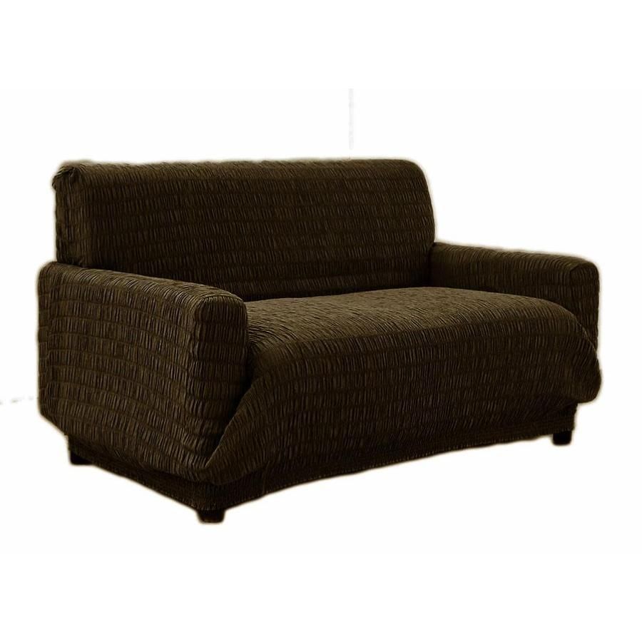 肘あり ソファーカバー ジャガード織り ストレッチ素材 Lサイズ 3人掛け 幅170～200cm ブラウン系