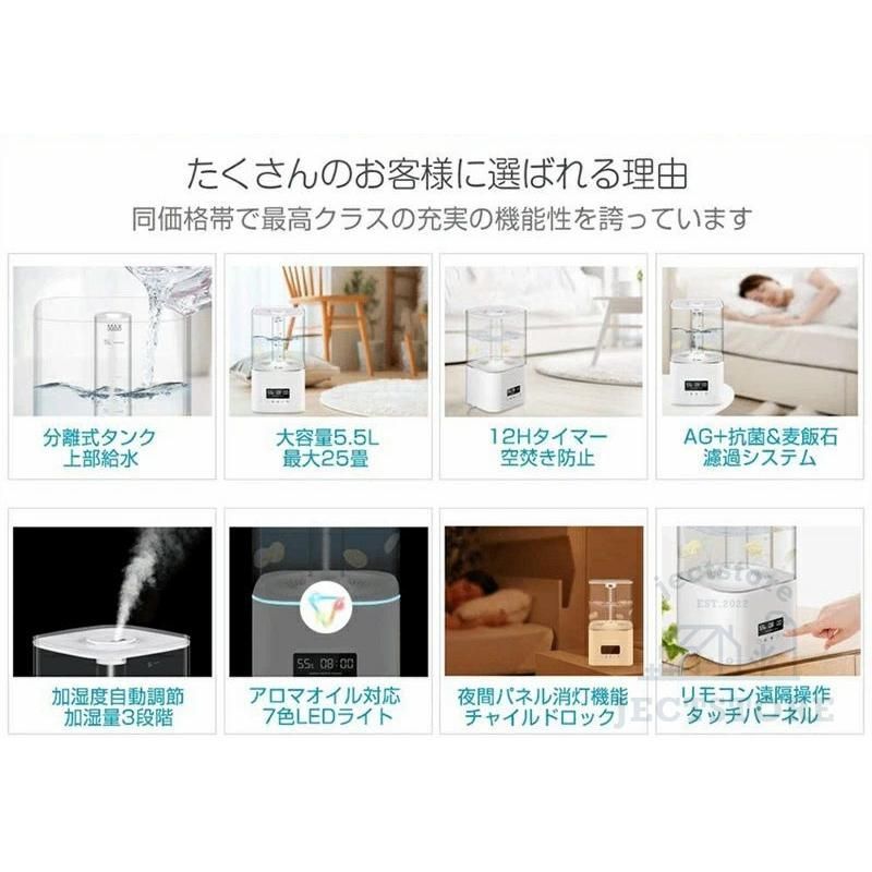 3段階ミスト量調整 アロマ対応