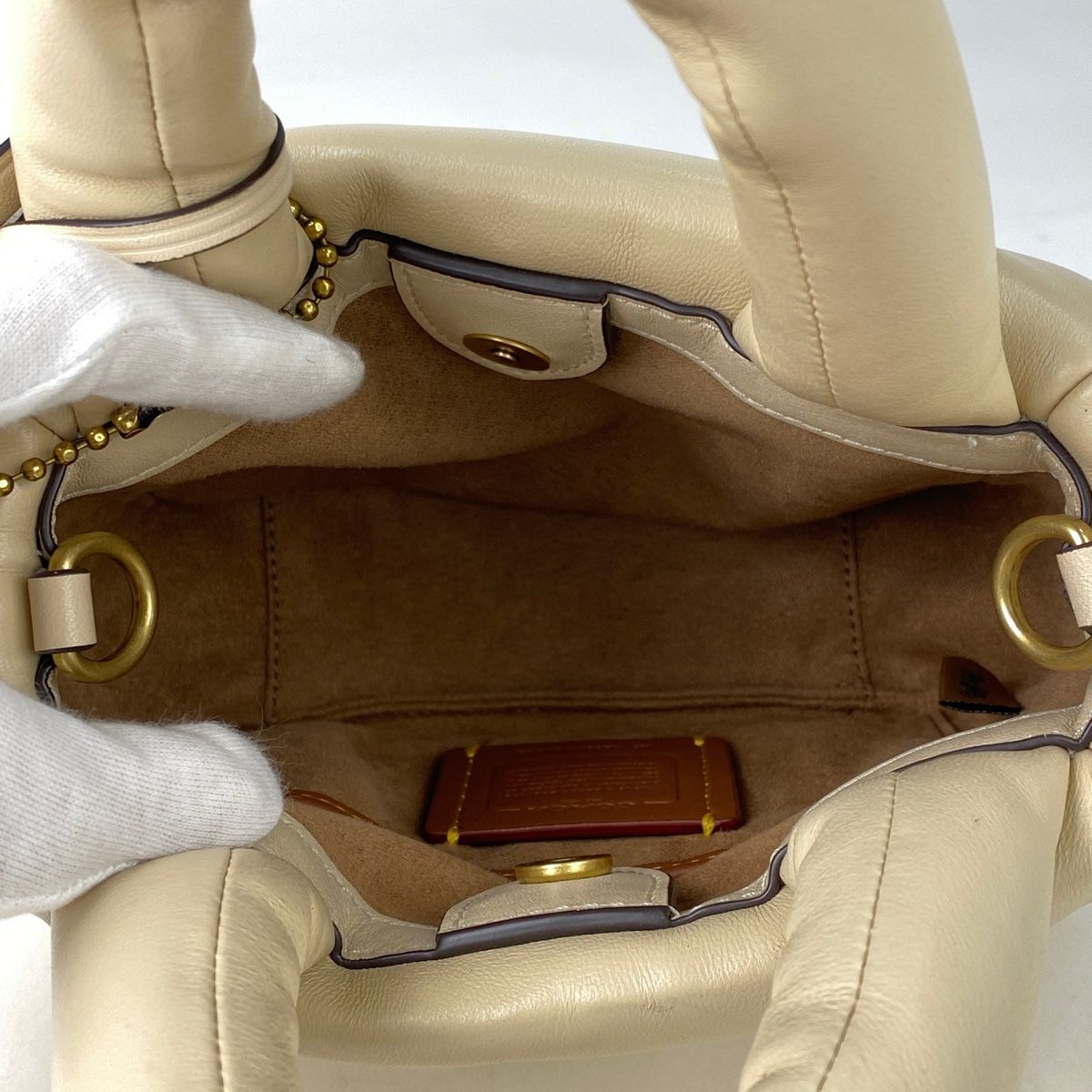COACH コーチ ミニカシン ショルダー トートバッグ レザー 2WAY 中古 コーチ COACH ミニ ピロー トート 2WAY ショルダーバッグ トート