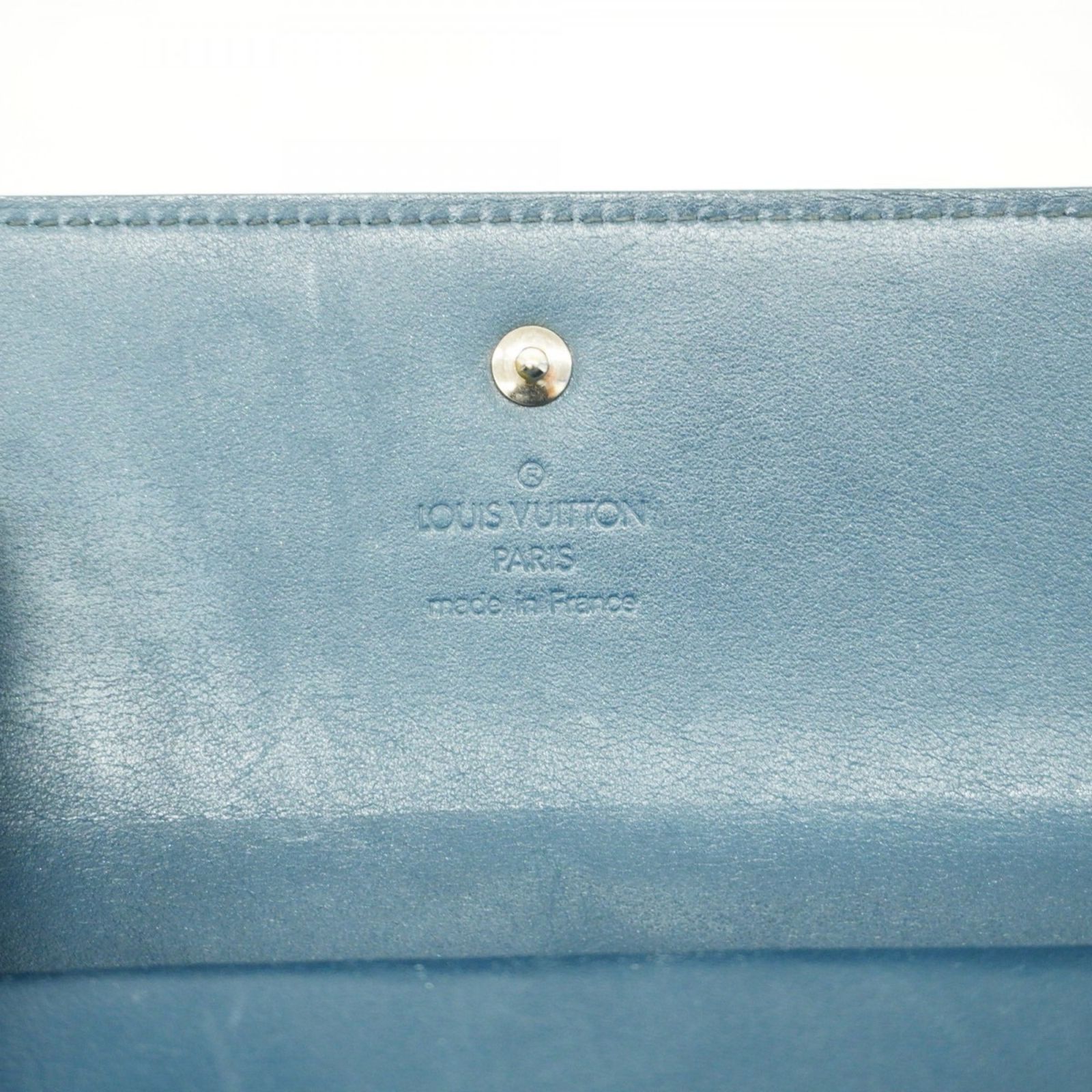 ルイヴィトン モノグラムマット インターナショナル 三つ折り長財布 ブルー