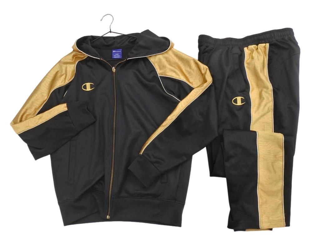 Champion チャンピオン フード ジャージ上下 セットアップ sizeL