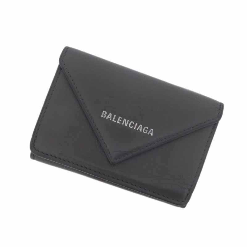 バレンシアガ|BALENCIAGA ペーパーミニ 財布 三つ折り 小銭入れ レザー ウォレット グレー サイズ レディース表記なし