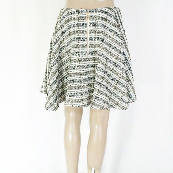 80 OFF エリザベッタフランキ ELISABETTA FRANCHI スカート40 ESK706 Mサイズ ブラック レディース フ スカート ツイード ラメ イタリア製