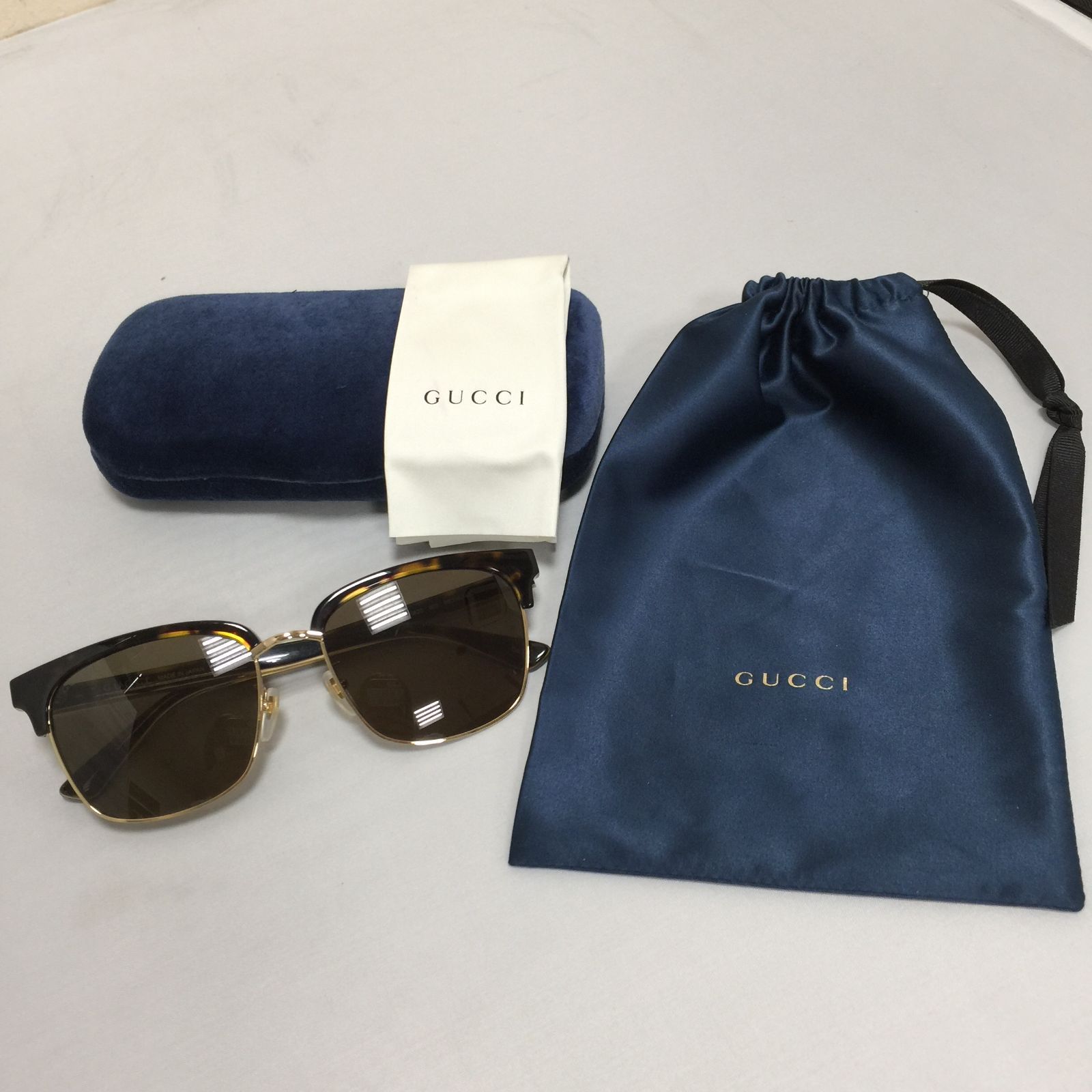 GUCCI グッチ サングラス メンズ GG0382S 56サイズ ブラウン - メルカリ