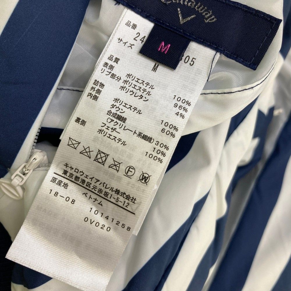 サイズ M CALLAWAY キャロウェイ リバーシブル 4WAY ダウンジャケット ストライプ柄 ネイビー系 240101502686 ゴルフウェア レディース ストスト LLC-HASEGAWATOSO_COM