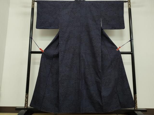 平和屋着物○結城紬 色無地 肥後煤竹色 正絹 逸品 DAAU5111ps