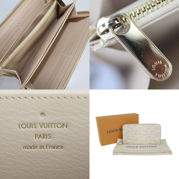 LOUIS VUITTON ルイ ヴィトン  ジッピー ウォレット 長財布 N80669 クロコダイル   ホワイト系 ベージュ系 ゴールド ラウンドファスナー エキゾチックレザー ビトン 【本物保証】 LOUIS VUITTON ルイ ヴィトン ジッピー ウォレット 長財布 N80669