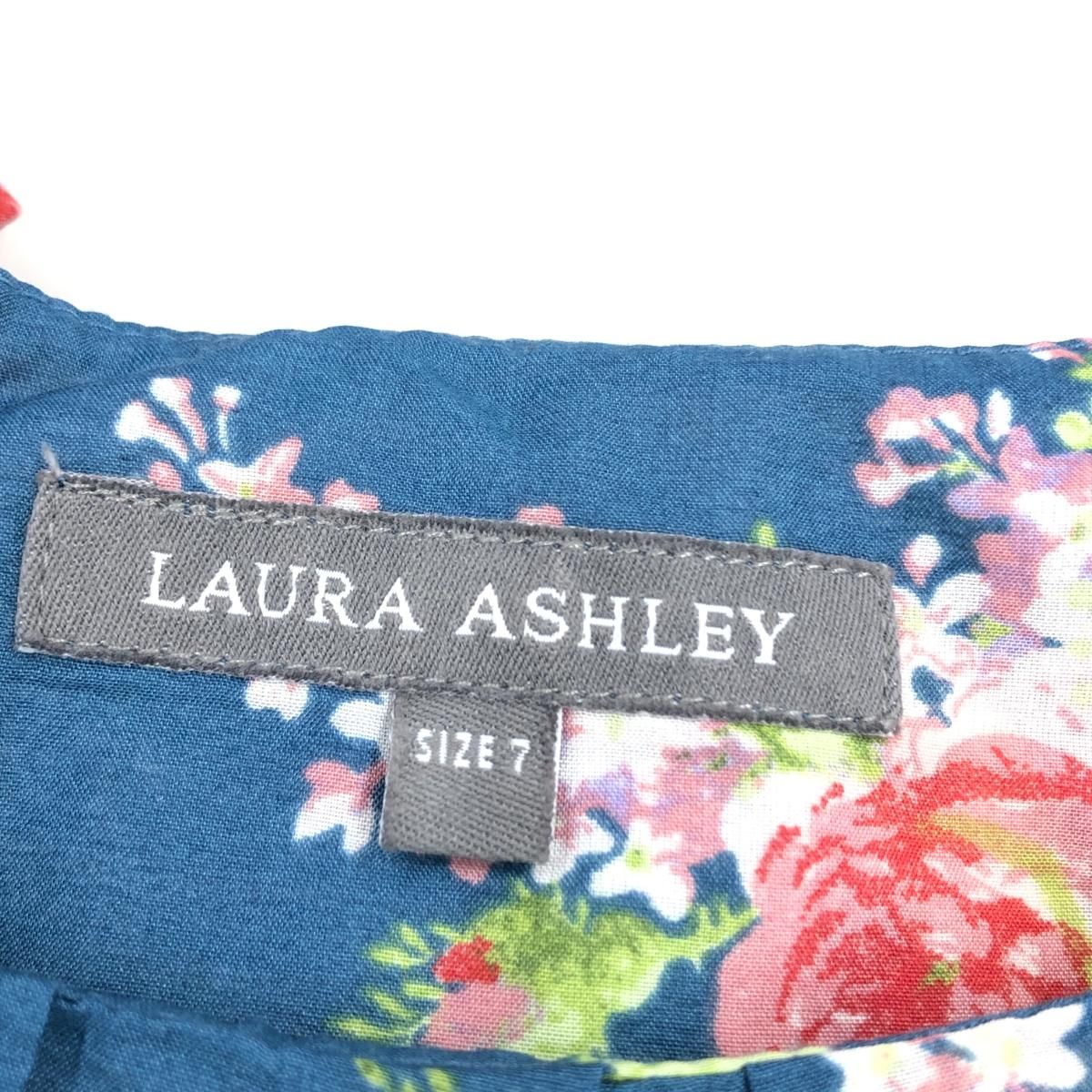 新品　タグ付　ローラアシュレイ ワンピース サイズ7　ノースリーブ LAURA ASHLEY - LAURAASHLEY(ローラアシュレイ) ワンピース
