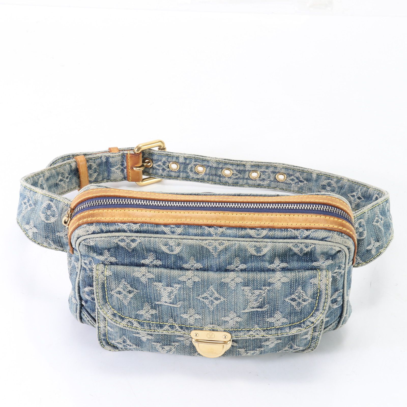 ルイヴィトン モノグラム デニム バムバッグ M95347 2WAY ボディバッグ