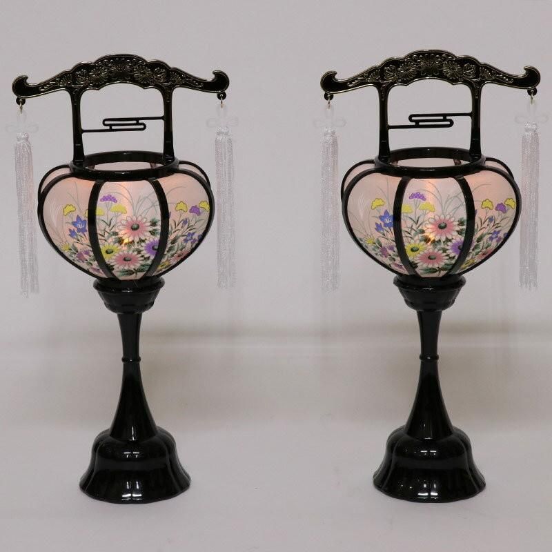 ▼ モダンLED  お盆灯籠 ▼ 盆提灯 モダン コードレス灯籠 一対 No.2712 霊前灯 LED 盆