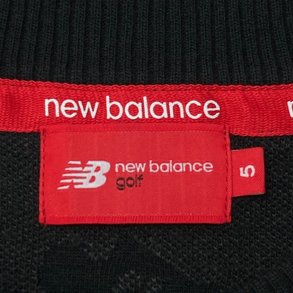 サイズ：5 NEW BALANCE GOLF ニューバランス  ニットベスト 総柄 ブラック系 [240101388883] ゴルフウェア メンズ ストスト サイズ：5 NEW BALANCE GOLF ニューバランス ニットベスト 総柄