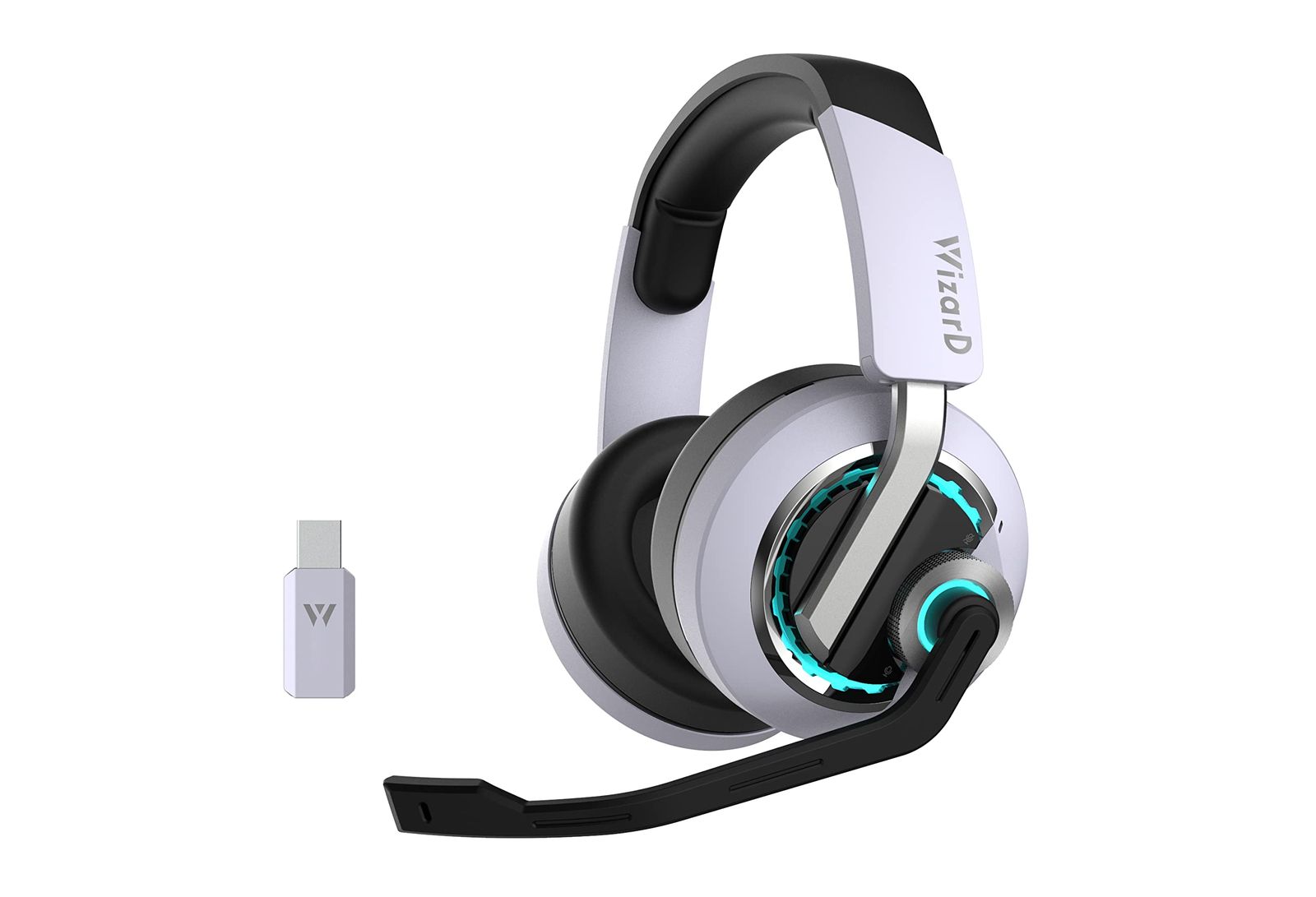 【WizarD】2.4G＆Bluetooth5.1ワイヤレスゲームヘッドセット 7.1chバーチャルサラウンド 低遅延 HK21C1【日本人スタッフによる安心サポート】 [ホワイト] [マイク付き]