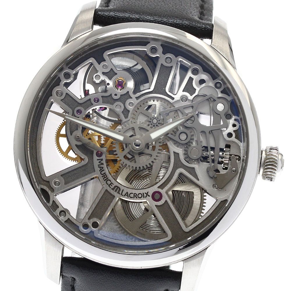 モーリスラクロア MAURICE LACROIX MP7228-SS001-000 マスターピース スケルトン 手巻き メンズ 保証書付き_887418