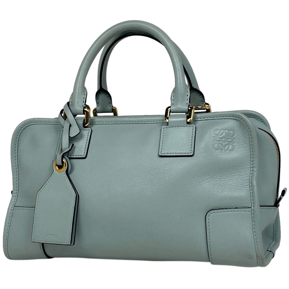 ロエベ LOEWE アマソナ 28 アナグラム ハンドバッグ ライトブルー ロエベ LOEWE アマソナ 28 アナグラム ハンドバッグ ライトブルー