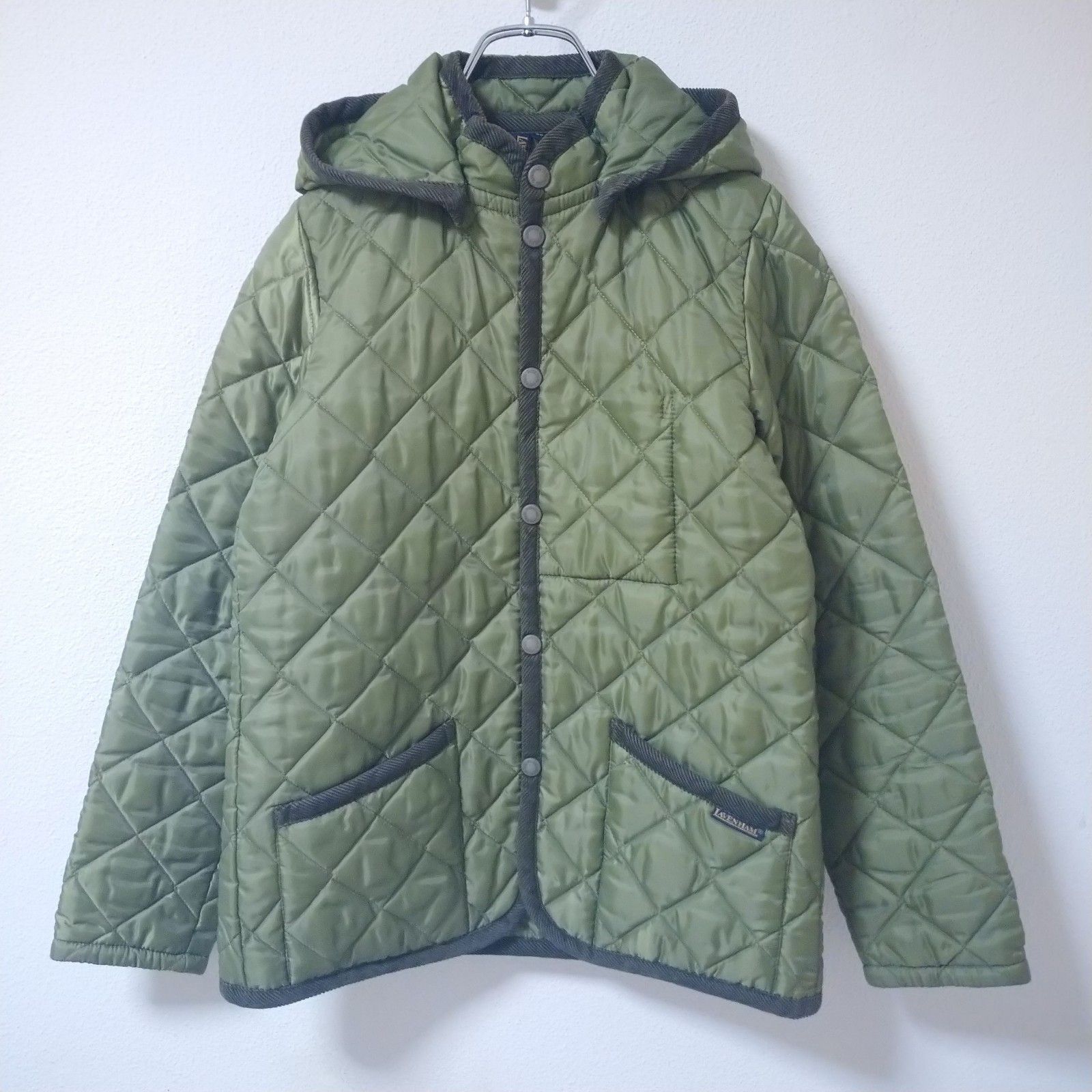 極美品 【LAVENHAM】ラベンハム グリーン系 36 キルティングジャケット 