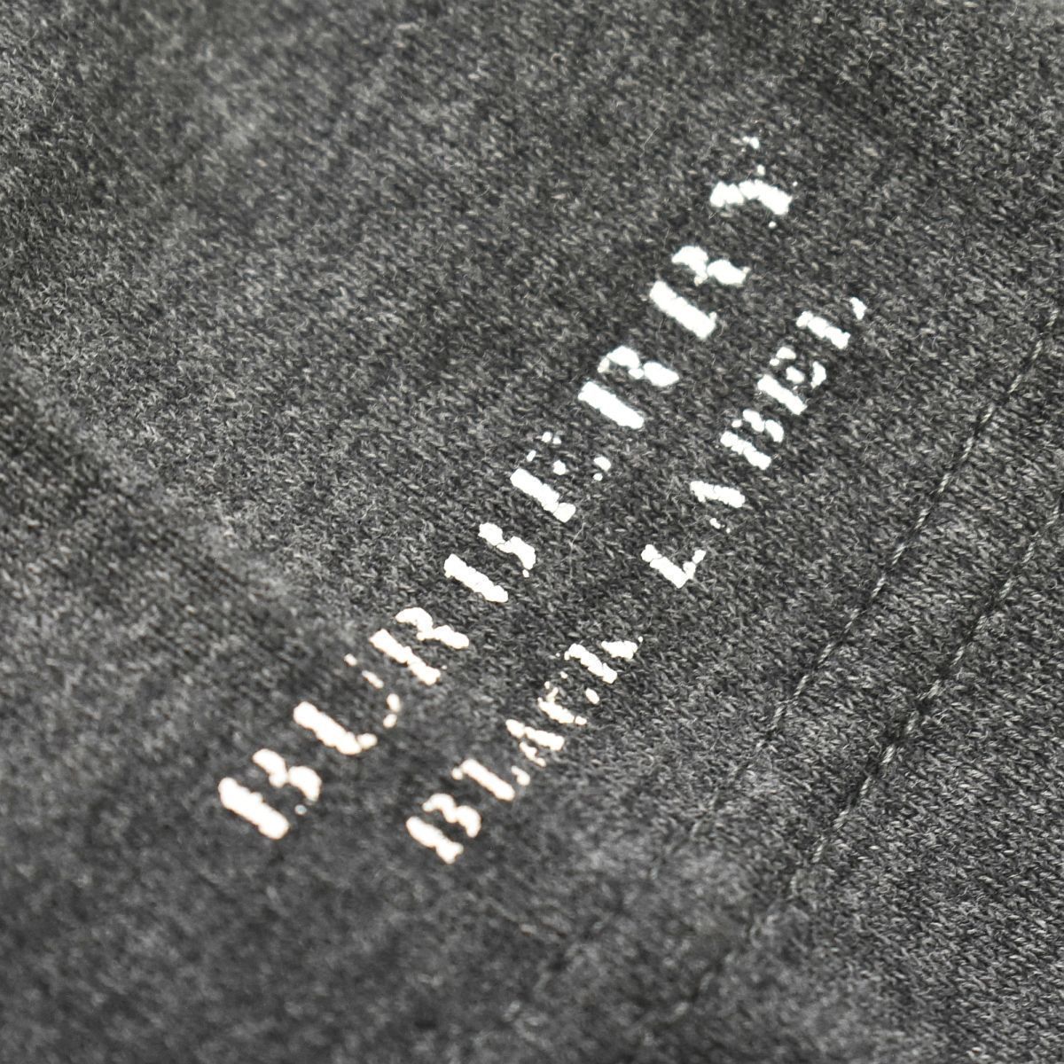 【人気】 バーバリー ブラックレーベル BURBERRY BLACK LABEL ホースマーク 刺繍ロゴ 半袖 Tシャツ 3 グレー メンズ