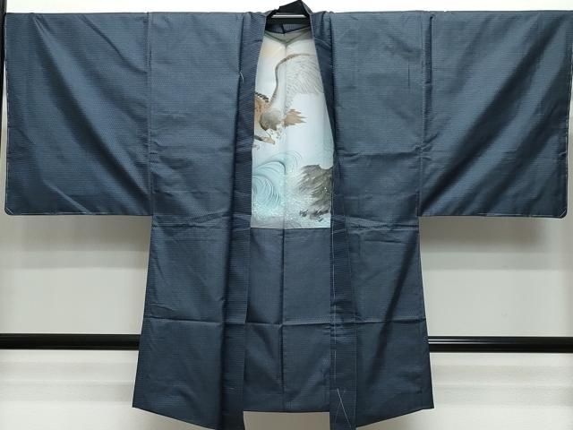 平和屋着物○男性 本場大島紬 アンサンブル・長襦袢セット 100亀甲 総