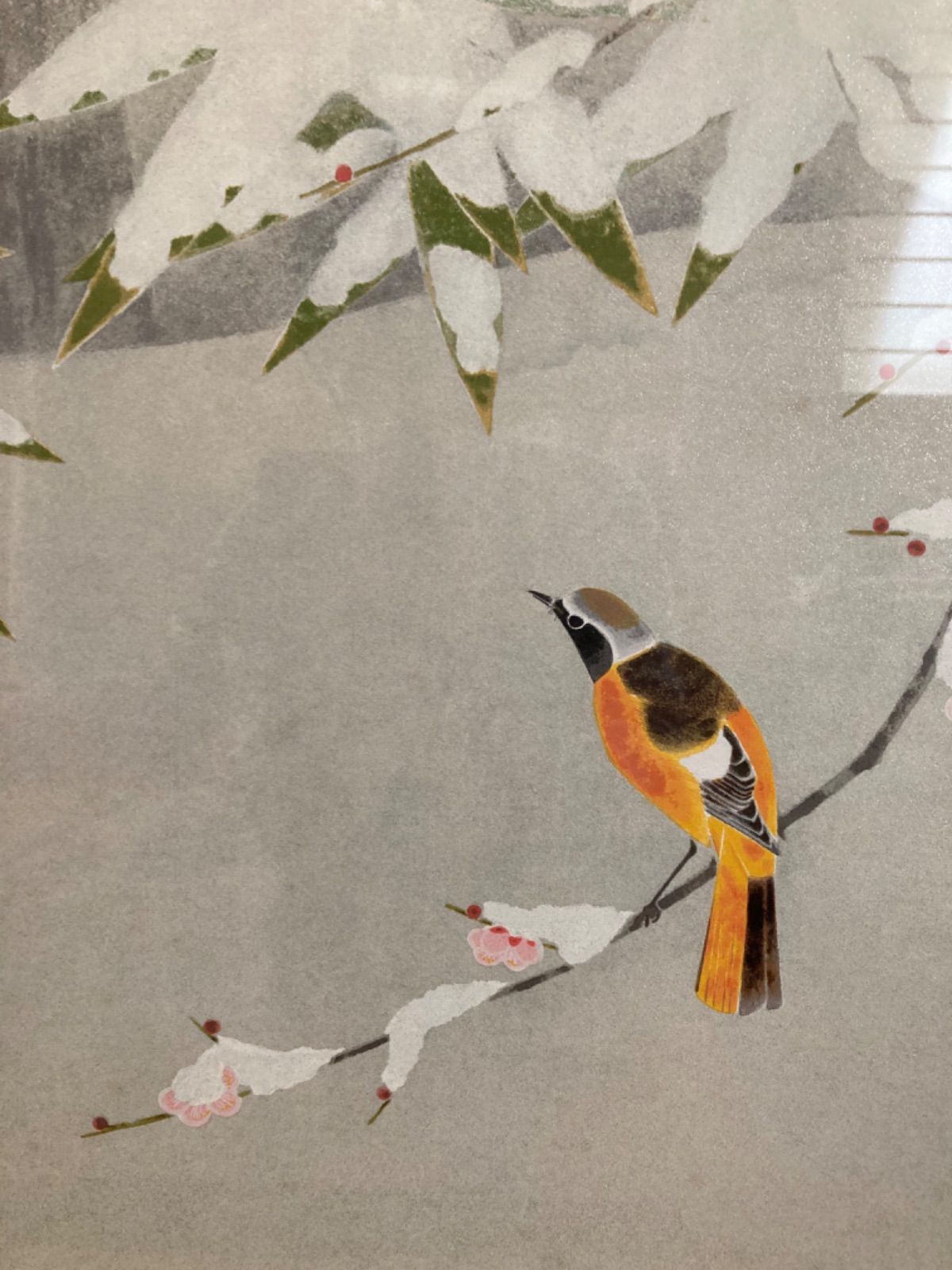 上村淳之　開催記念版画　〜夏声〜 上村淳之｢古道にて 夏声 那智の滝・鶺鴒｣ | 山田書店美術部