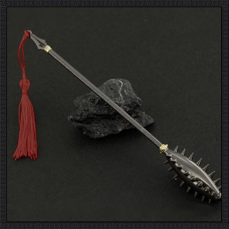 水滸伝 武将 英雄 好漢 武器 秦明 狼牙棒 全長 22cm / ミニチュア