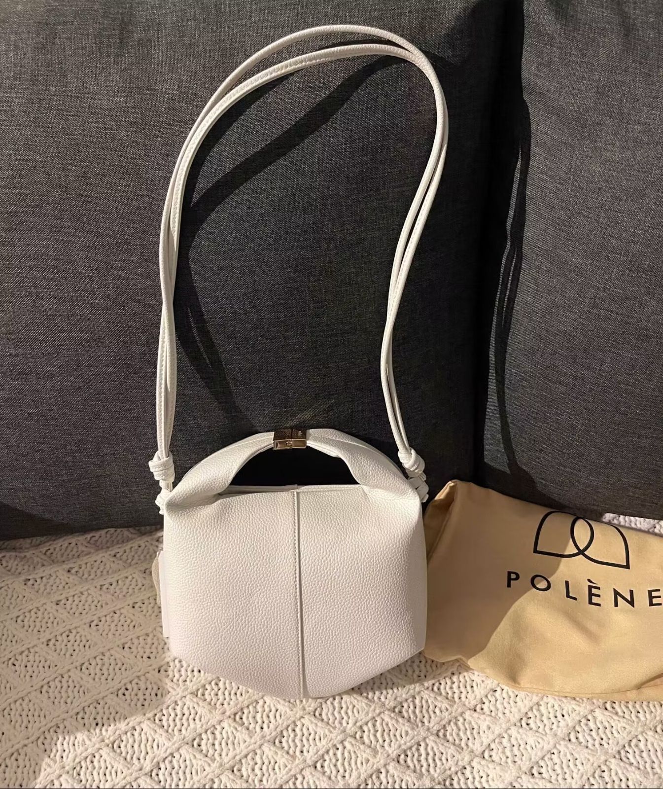 新品polene beri ポレーヌショルダーバッグ #ホワイト ハンドバッグ 