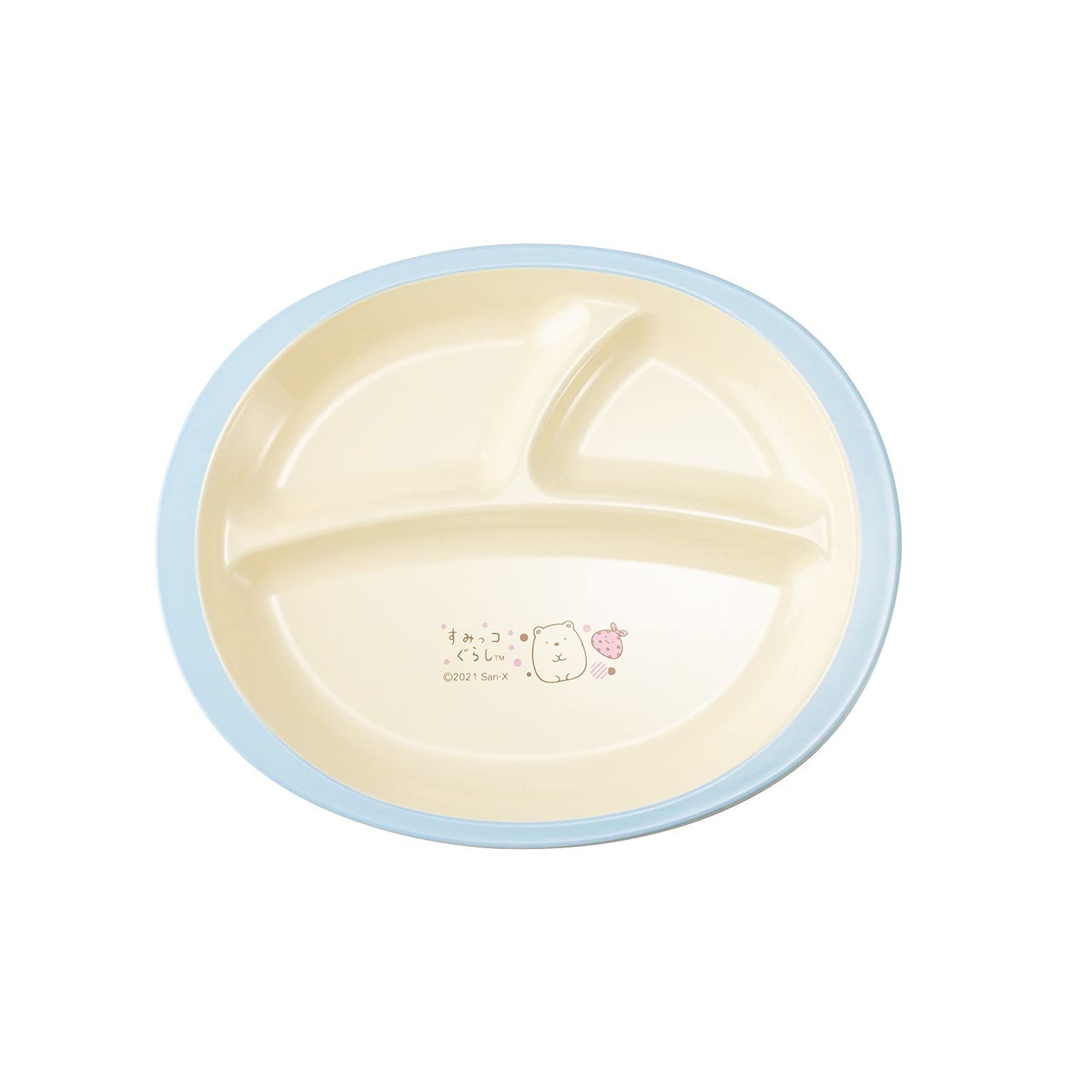 ドット ランチプレート 電子レンジ対応 食洗機対応 すみっコぐらし SG 21 04 ライトブルー アサヒ興洋 長さ23 5 幅19 高さ2 cm