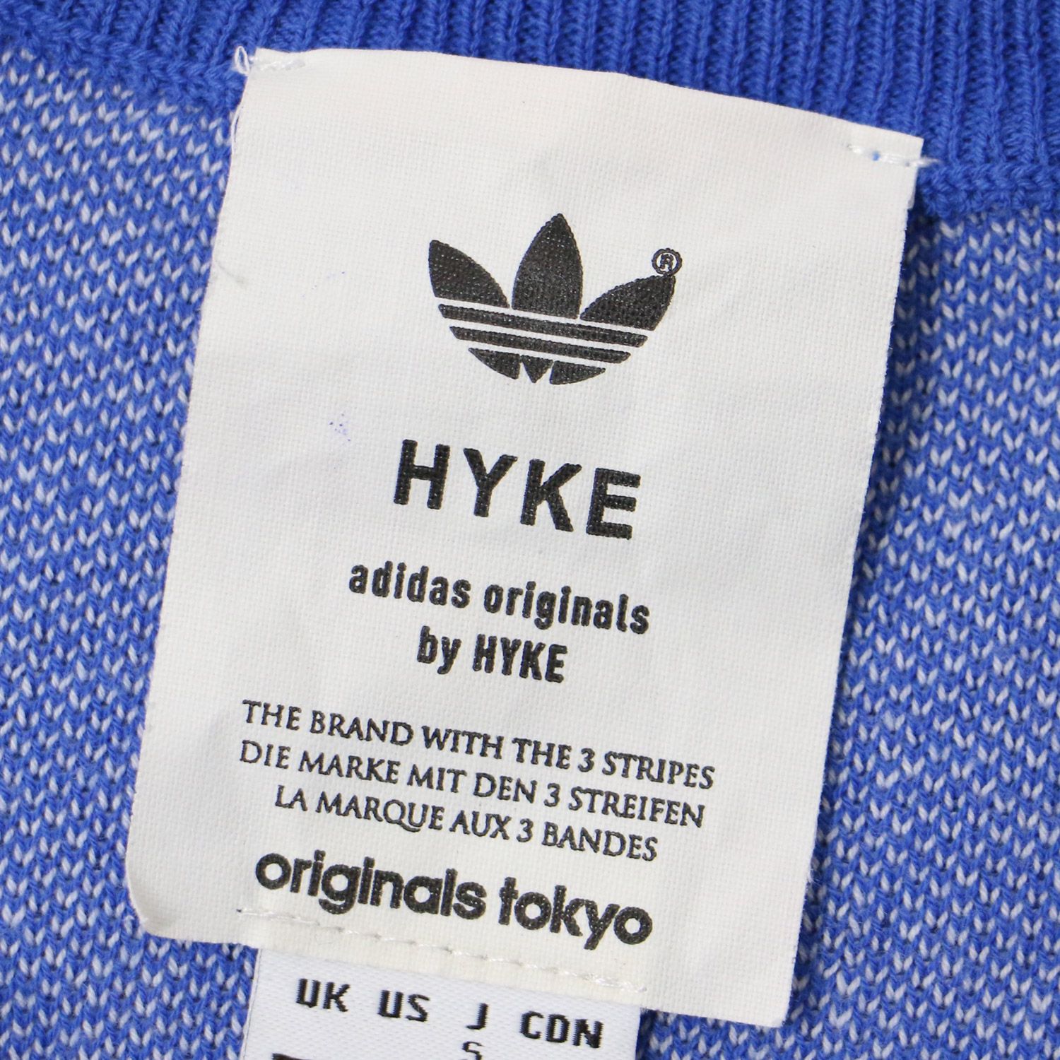 adidas アディダス × HYKE ハイク ニット セーター ブルー S トップス