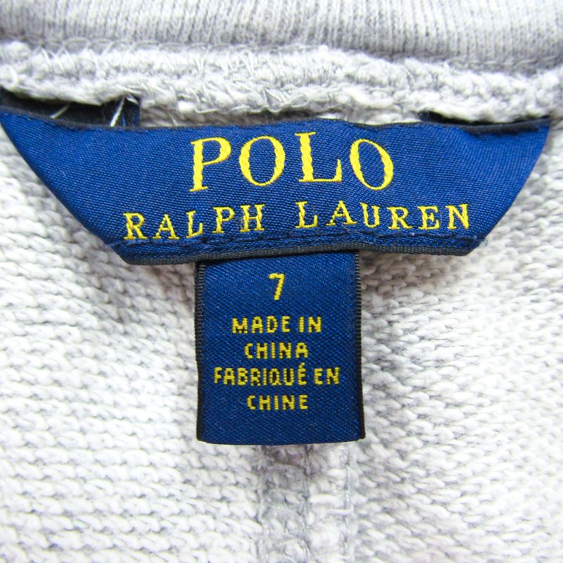 ポロ・ラルフローレン ショートパンツ ハーフパンツ スウェット ビッグポニー キッズ 男の子用 7サイズ グレー POLO RALPH LAUREN  【中古】