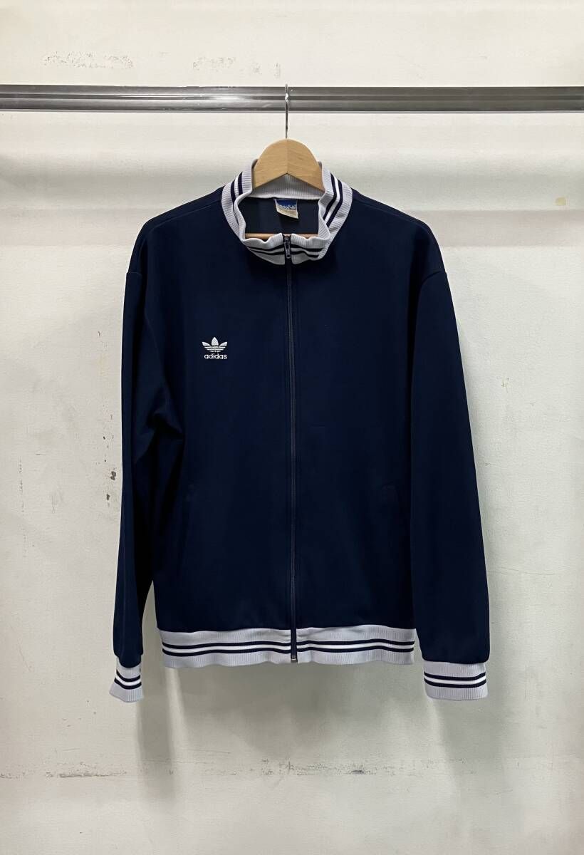 adidas アディダス ATS-202 80S デサント トレフォイル ジャージ ネイビー サイズXO