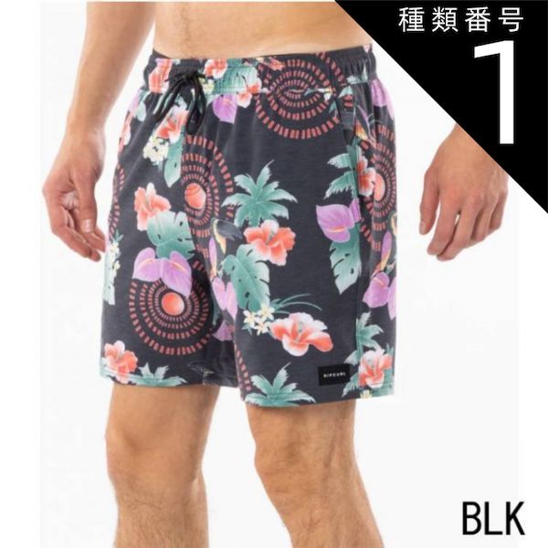 種類1：BLK/S 【RIPCURL/リップカール】R01-601 ウォークパンツ メンズ スイムウェア 水着 おしゃれ
