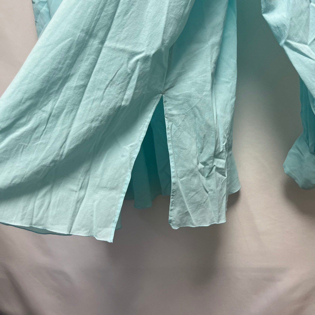 seya セヤ 23SS SHAHNAMEH SHIRT IN TURQUOISE SWEET TWILL タック  