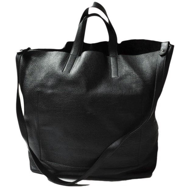 JIL SANDER ジルサンダー イタリア製 2WAY レザートートバッグ BLACK