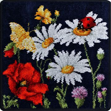 特価品！フェイラー(Feiler) デイジーフィールド ブルー 30cm x