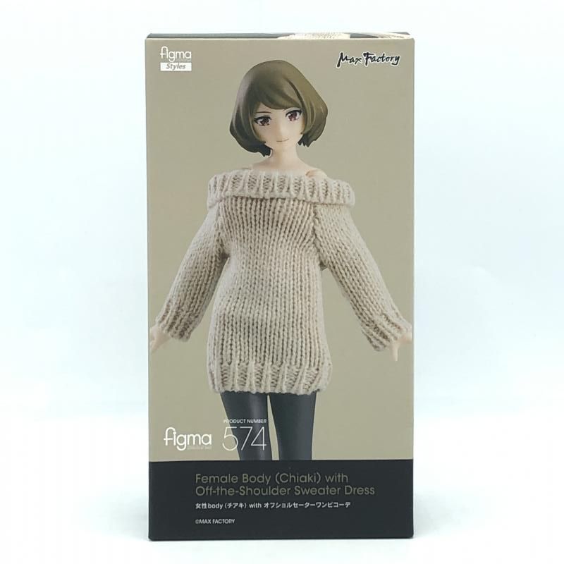 【中古】マックスファクトリー figma 女性body(チアキ) with オフショルセーターワンピ[10]