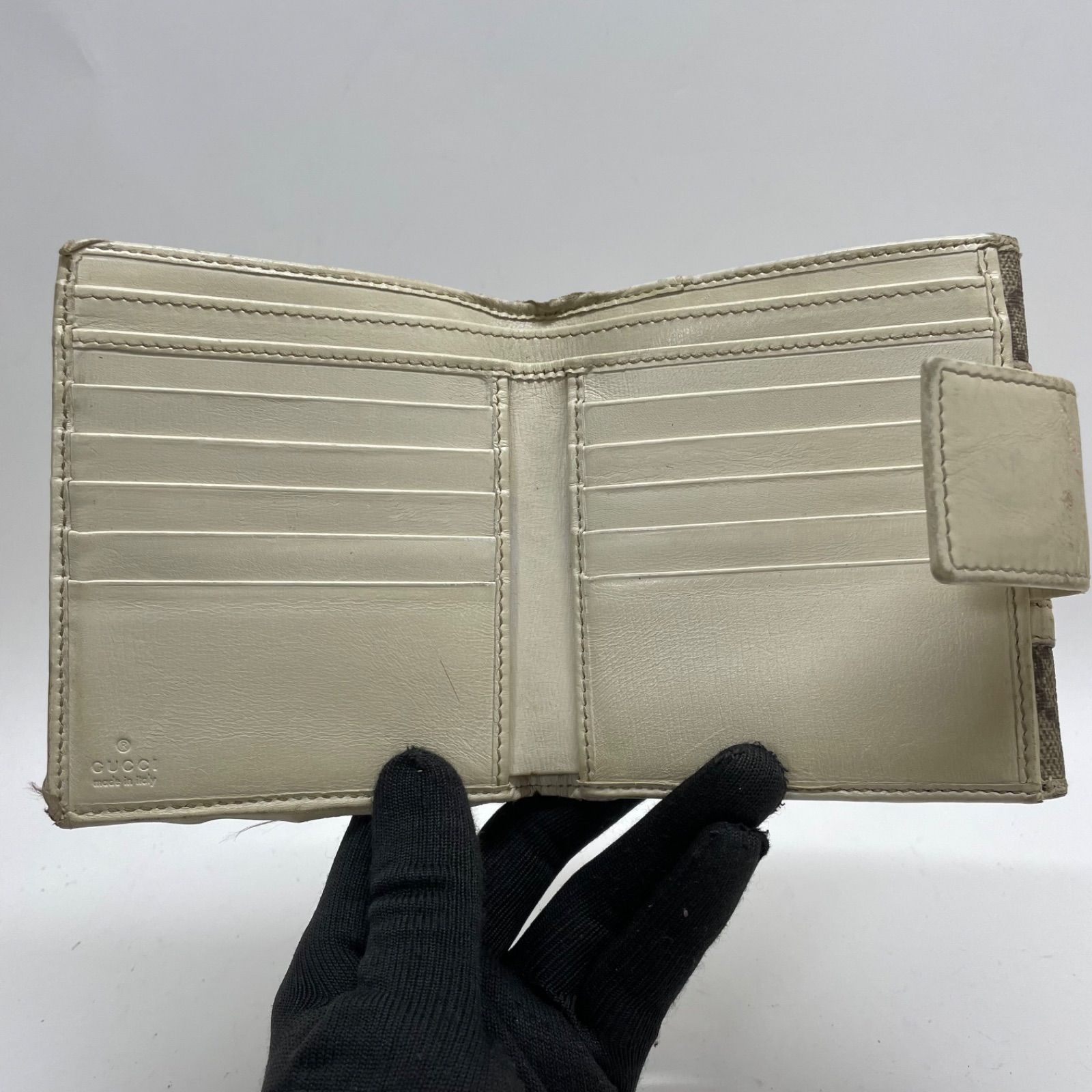 GUCCI グッチ 長財布 二つ折り GGスプリーム シェリー ベージュ GUCCI 二つ折り 長財布 ダブルG GGスプリーム コンチネンタル