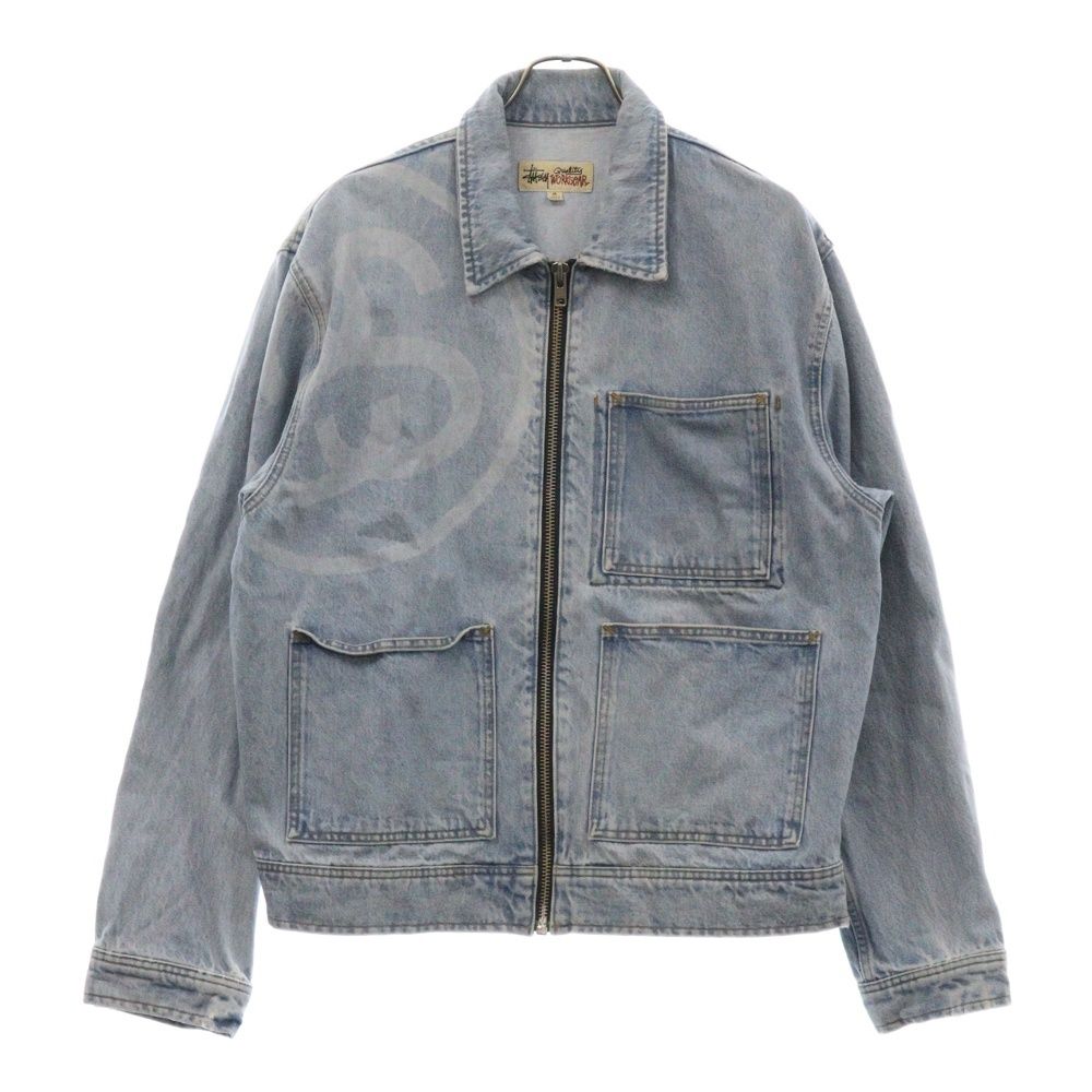 STUSSY (ステューシー) SS-LINK ZIP WORK JACKET ロゴプリント 