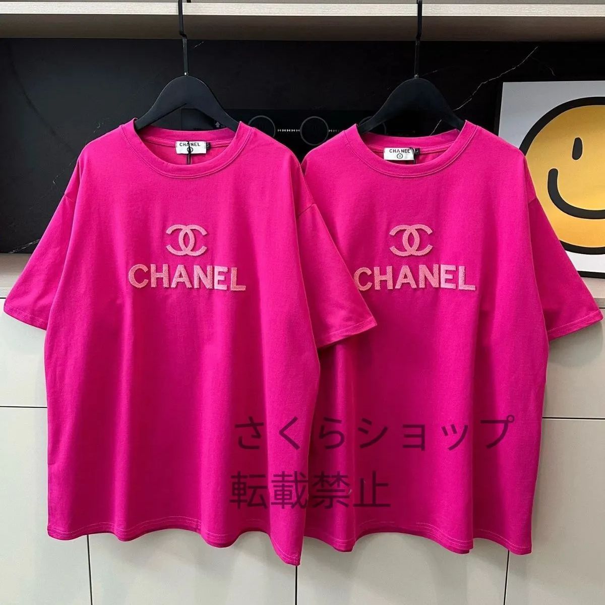 Chanel シャネル/ロゴローズ赤半袖Tシャツ - メルカリ