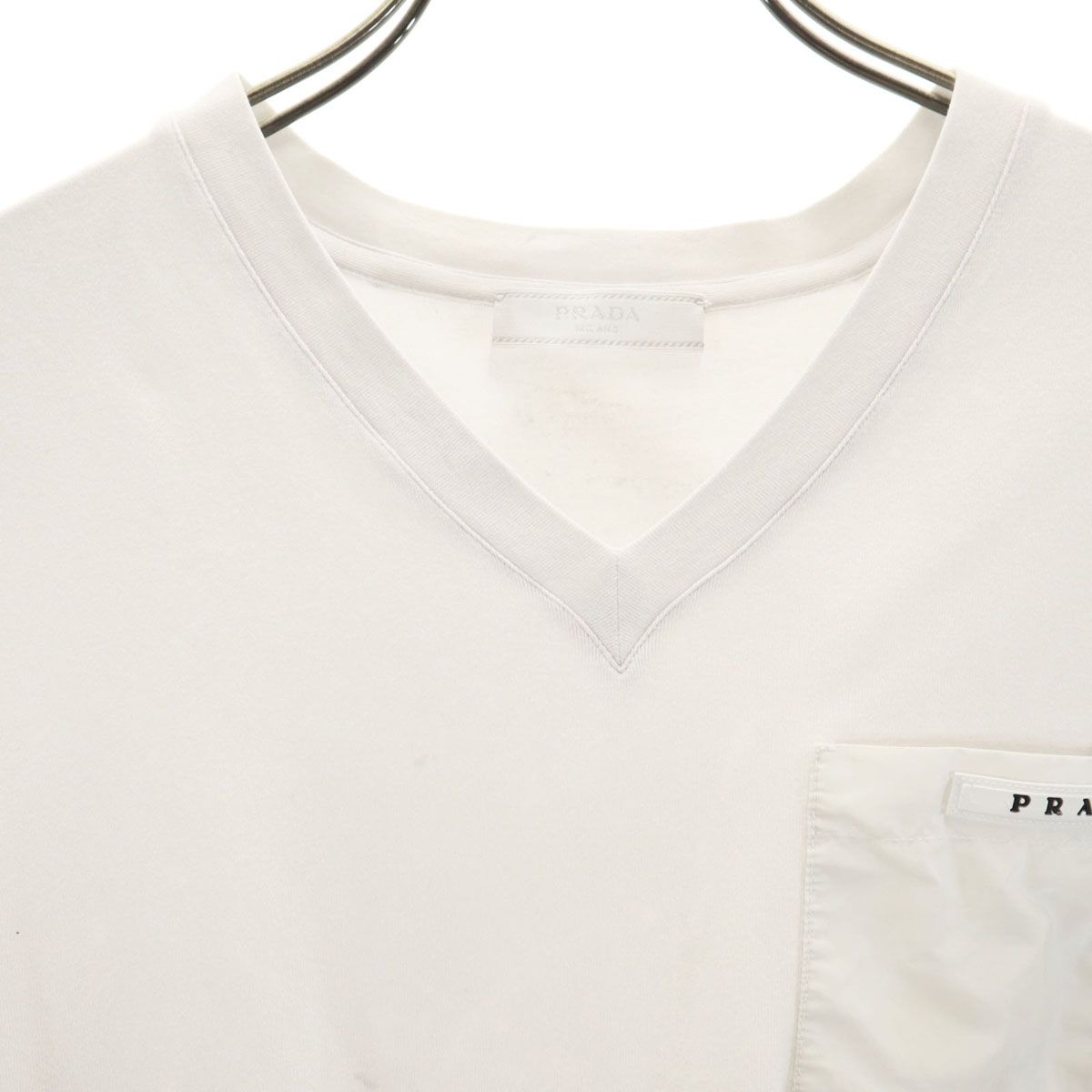 美品　レア　プラダ PRADA ホワイト Tシャツ 半袖 PRADA プラダ 半袖 Tシャツ 3546 B14LQ レディース カットソー