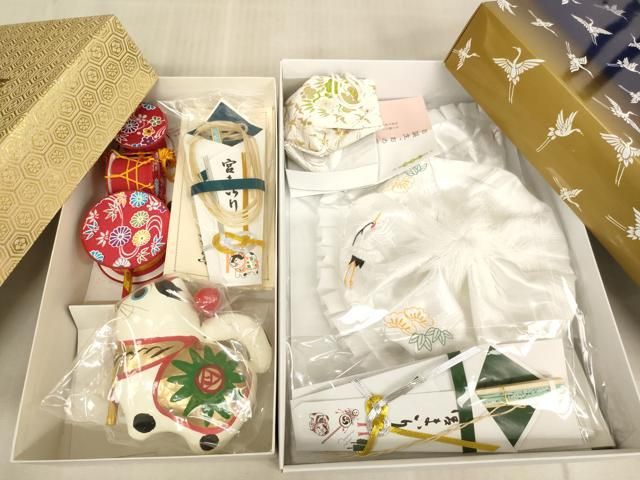 平和屋本店 お宮参り 男の子 小物セット 刺繍 飛鶴文 き ♥ AAAW7122ja